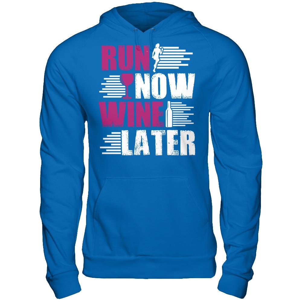 Run Now, Wine Later Gildan - Pullover Hoodie Royal