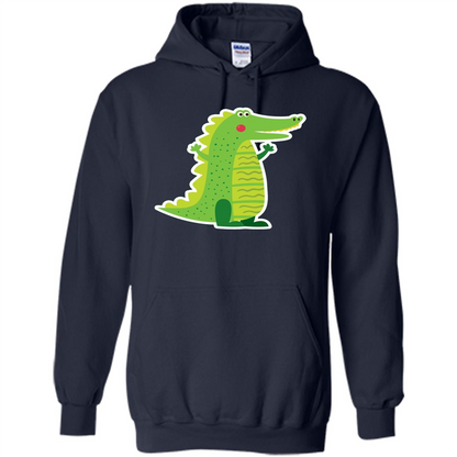 Cute Smiling Crocodile Animal Lover T-shirt Navy