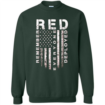 Red Friday - Remember Everyone Veteran Deployed T-shirt Forest Green
