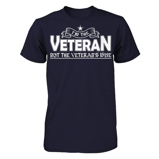 I'm The Veteran Not The Veteran's Wife T-shirt Next Level - Unisex Fitted Tee Midnight Navy