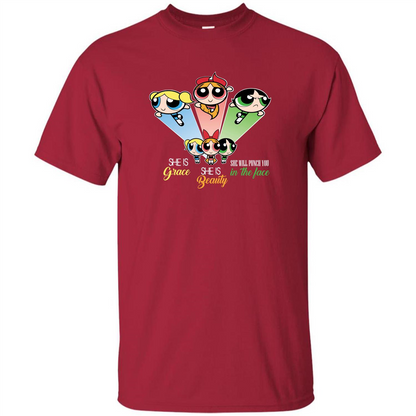 Powerpuff Girls T-shirt She Is Beauty She Is Grace T-shirt Cardinal