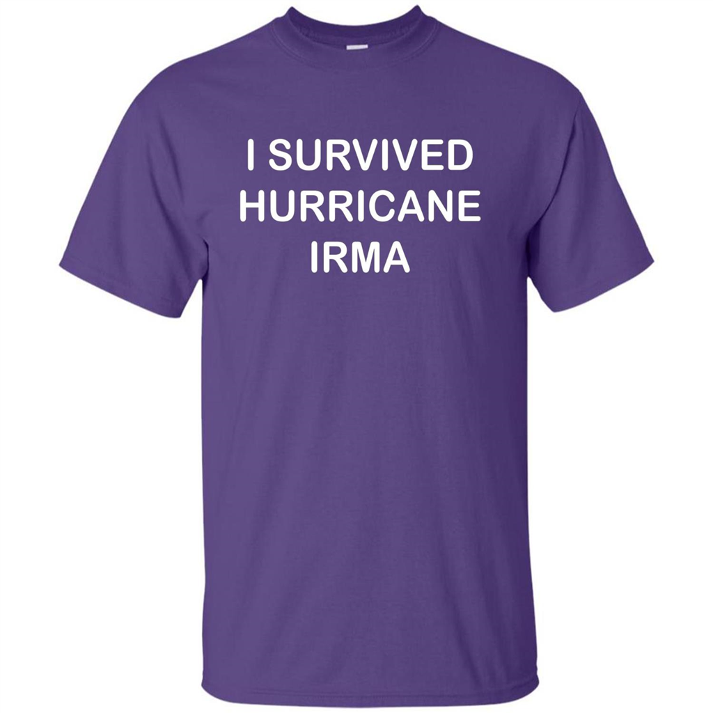 I Survived Hurricane Irma T-shirt Purple
