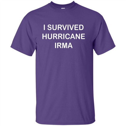 I Survived Hurricane Irma T-shirt Purple
