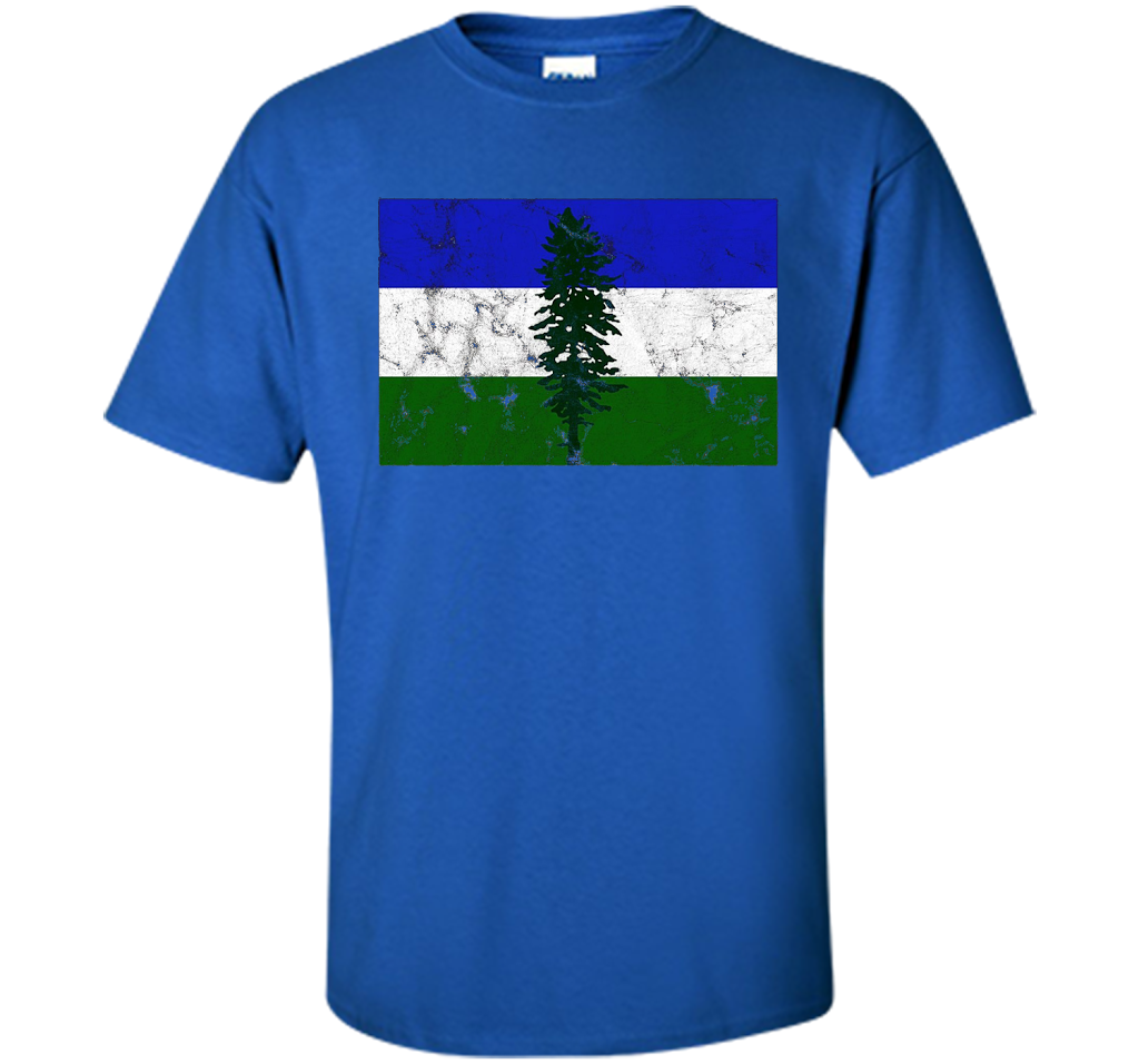 Distressed Cascadia Doug Flag T-shirt Royal
