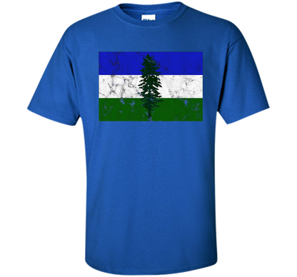 Distressed Cascadia Doug Flag T-shirt Royal