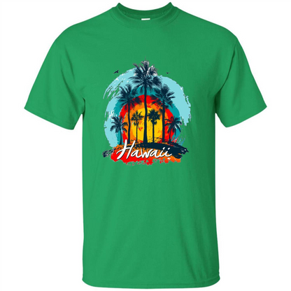 Summer T-shirt Hawaiian Islands Aloha T-Shirt Irish Green