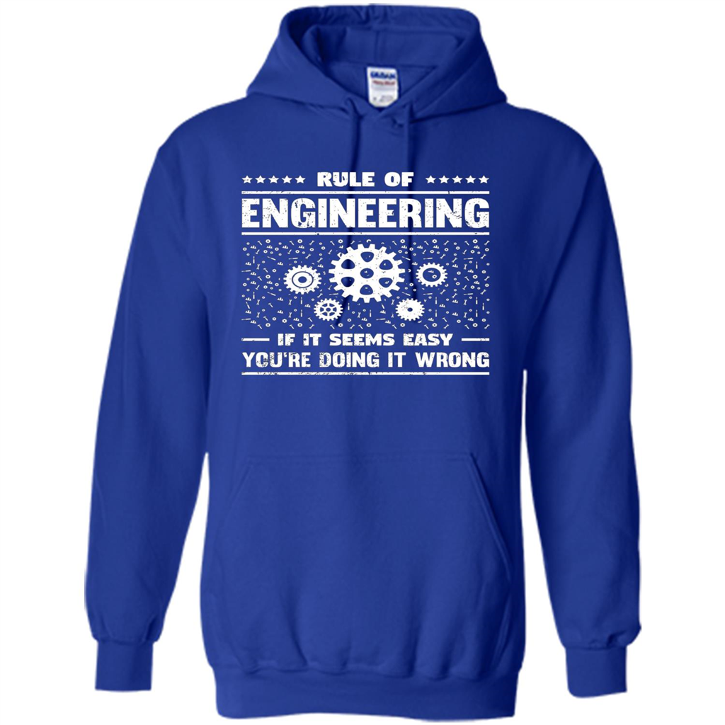 Funny Engineer T-Shirt Rule Of Engineering T-shirt Royal