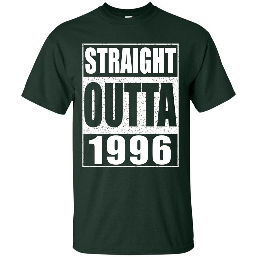 Straight Outta 1996 T-Shirt Born In 1996 Forest Green