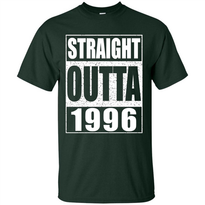 Straight Outta 1996 T-Shirt Born In 1996 Forest Green
