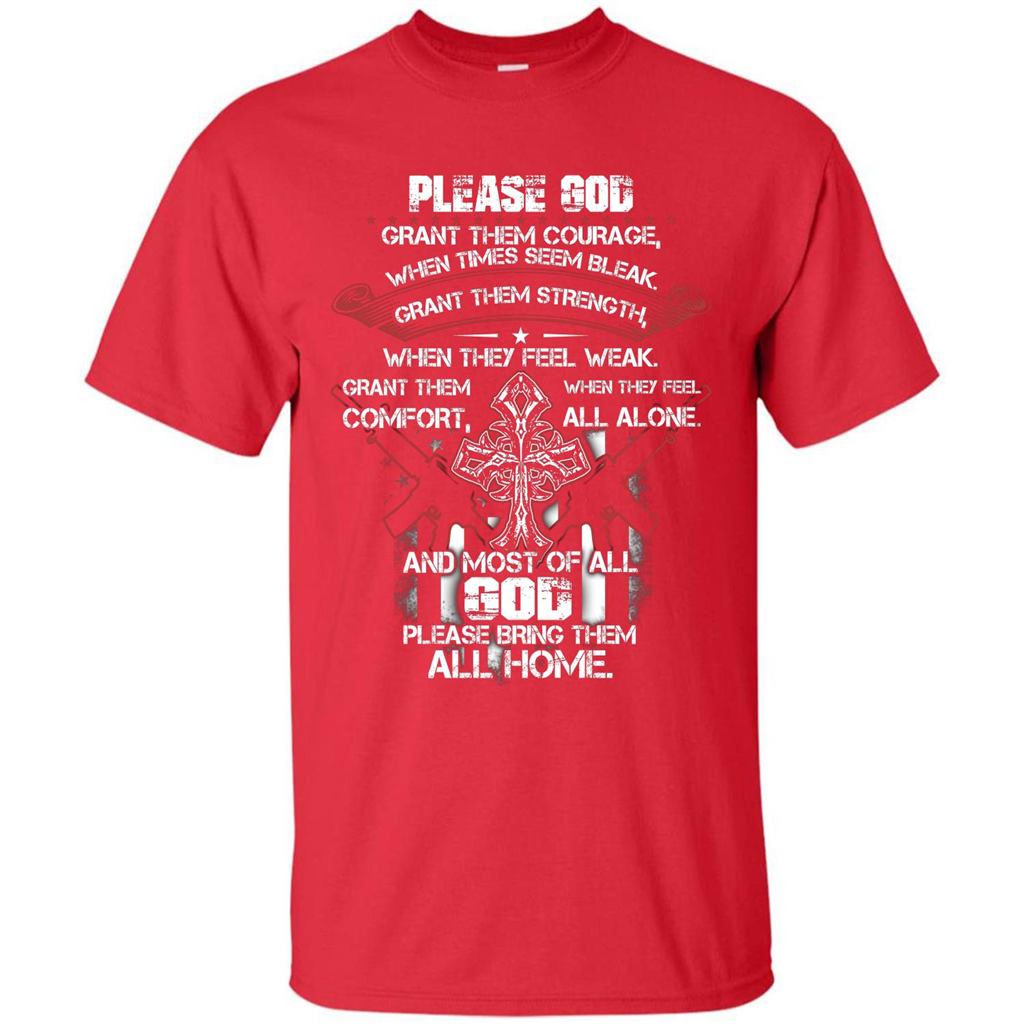 God Bless Our Soldier T-shirt Red