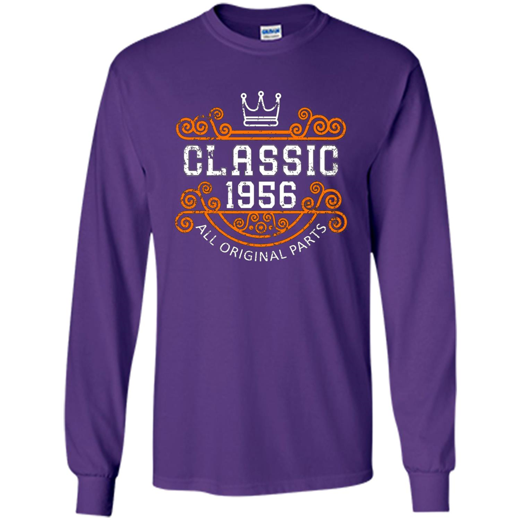 Birthday Gift Classic 1956 All Original Parts T-shirt Purple
