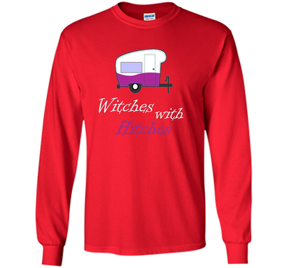 Camping T-shirt Witches With Hitches T-shirt Red