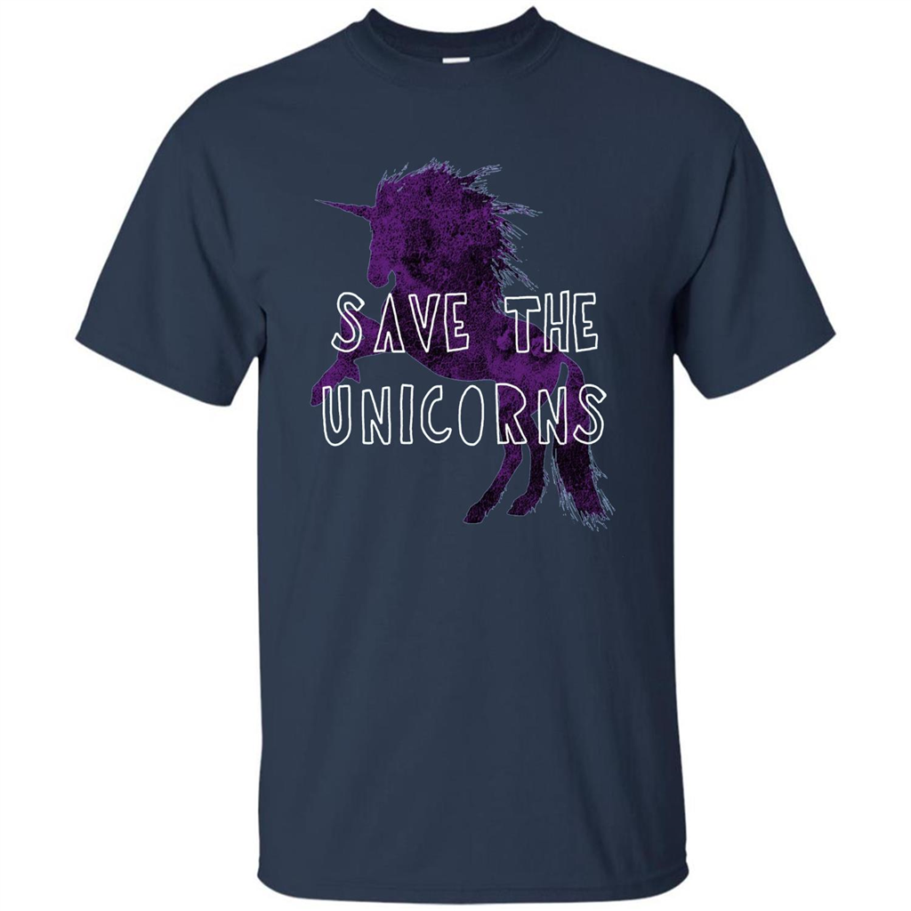 Unicorn T-shirt Save the Unicorns T-shirt Navy