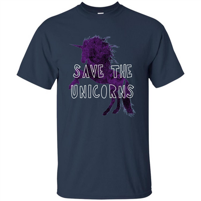 Unicorn T-shirt Save the Unicorns T-shirt Navy