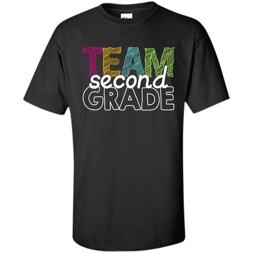 Team Second Grade Teacher T-Shirt Black
