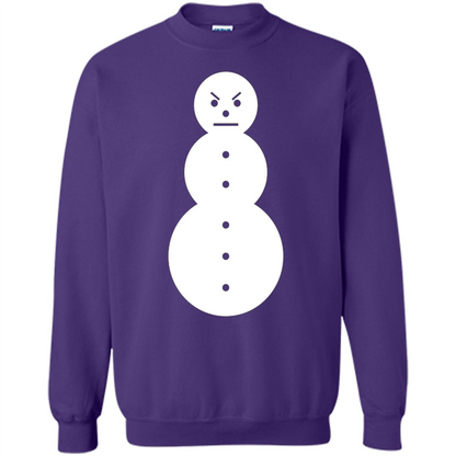 Christmas T-shirt Angry Snowman T Shirt Purple