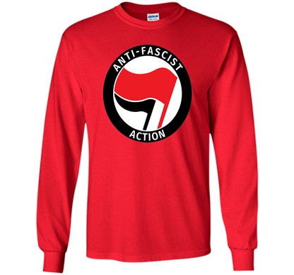 Antifa Logo Antifa Flag Anti Fascist T-shirt Red
