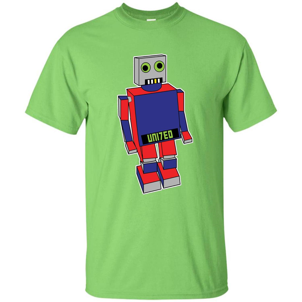 Robot T-shirt Gift for Kids Lime