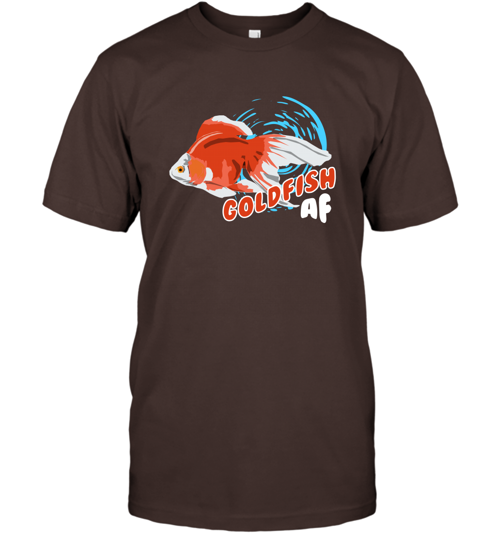 Goldfish AF Fish Shirt T-Shirt T-Shirt Dark Chocolate