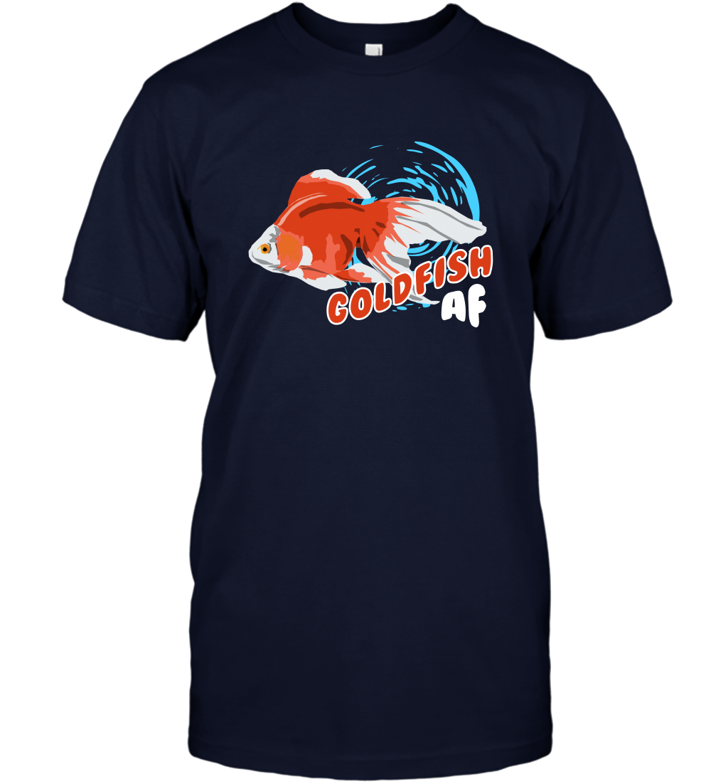 Goldfish AF Fish Shirt T-Shirt T-Shirt Navy