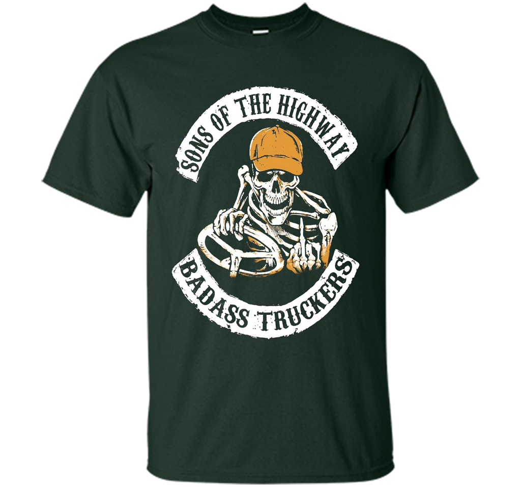 Truck Driver T-shirt Sons Of The Highway T-shirt Forest Green