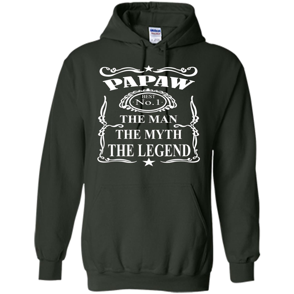 Fathers Day T-shirt Papaw The Man The Myth The Legend Forest Green