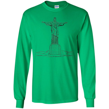 Christ The Redeemer Statue In Rio De Janeiro Brasil T-shirt Irish Green