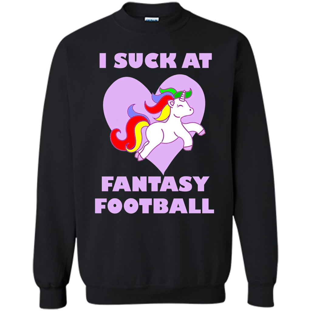 I Suck At Fantasy Football T-shirt Black