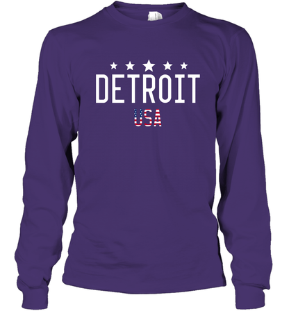 Detroit Usa Shirt Long Sleeve T-Shirt Long Sleeve T-Shirt Purple