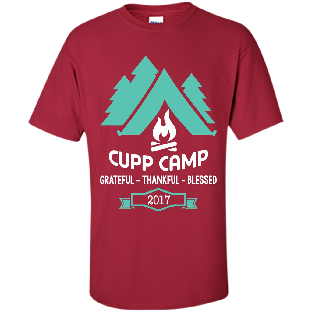 Camping T-shirt Cupp Camp Grateful - Thankful - Blessed 2017 Cardinal