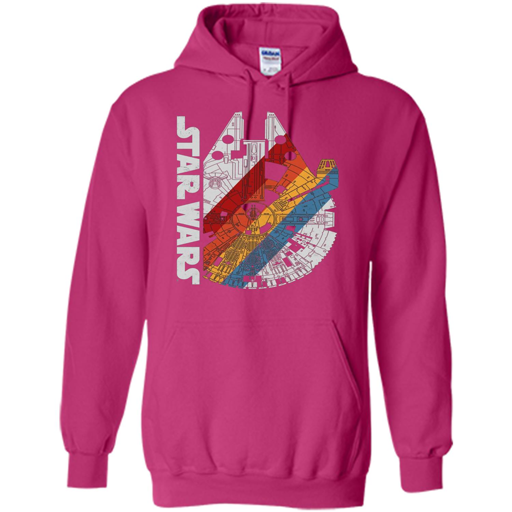 Movie T-shirt The Millennium Falcon Wears Retro Stripes T-shirt Heliconia