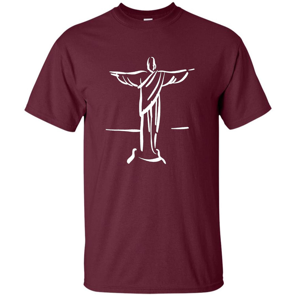 Brazil Christ The Redeemer - Cristo Redentor Brasil T-shirt Maroon