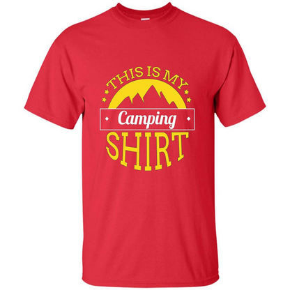 This Is My Camping T-Shirt For Hiking And Exploring Red