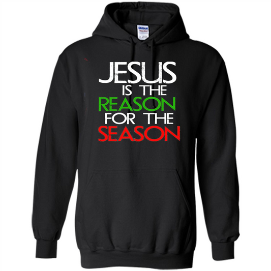 Jesus Is The Reason For The Season Christmas Christian T-Shirt Black