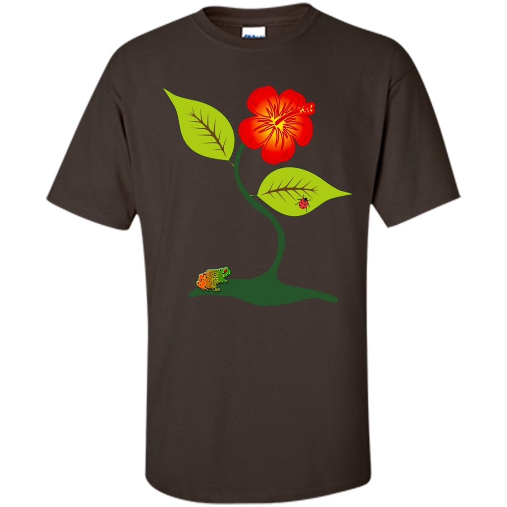 Plant And Flower T-Shirt Dark Chocolate