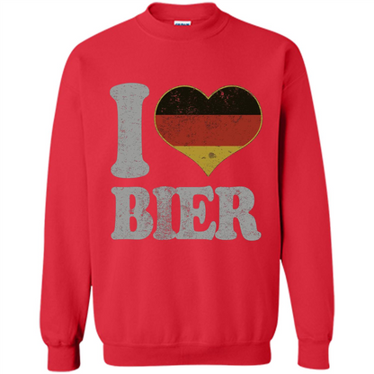 Oktoberfest T Shirt Germany Drinking Beer I Love Bier T-shirt Red