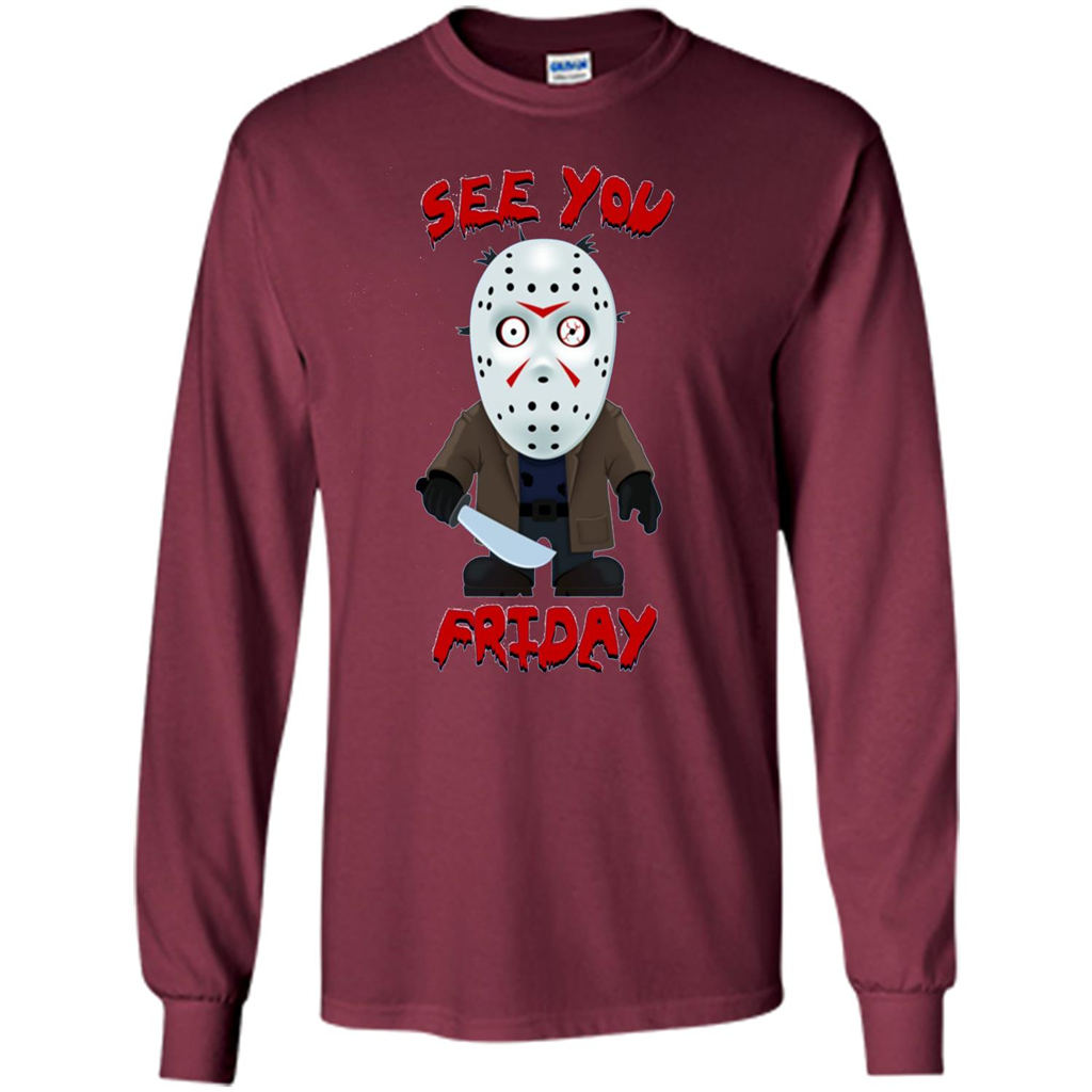 Friday The 12th T-shirt See You Friday Maroon