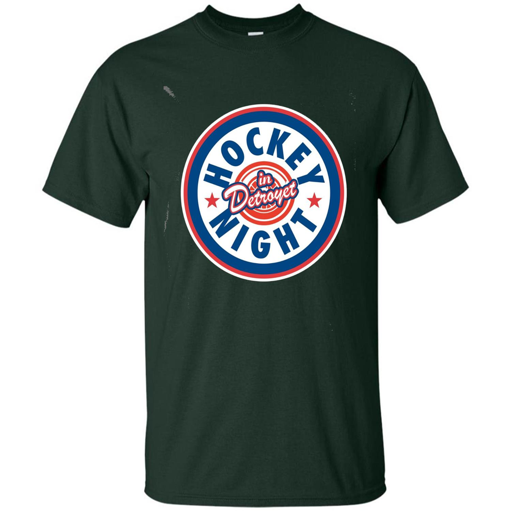 Hockey Night In Detroyet T-shirt Forest Green