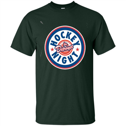 Hockey Night In Detroyet T-shirt Forest Green