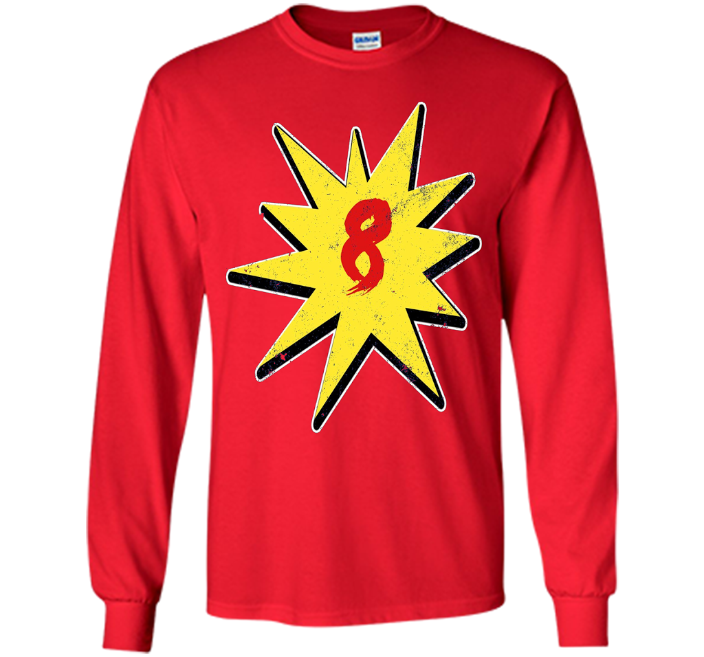 Eighth Birthday Shirt Super Hero Birthday Shirt 8 Year Old shirt Red