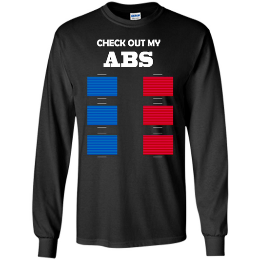 Funny Engineer T-shirt Check Out My Abs Black