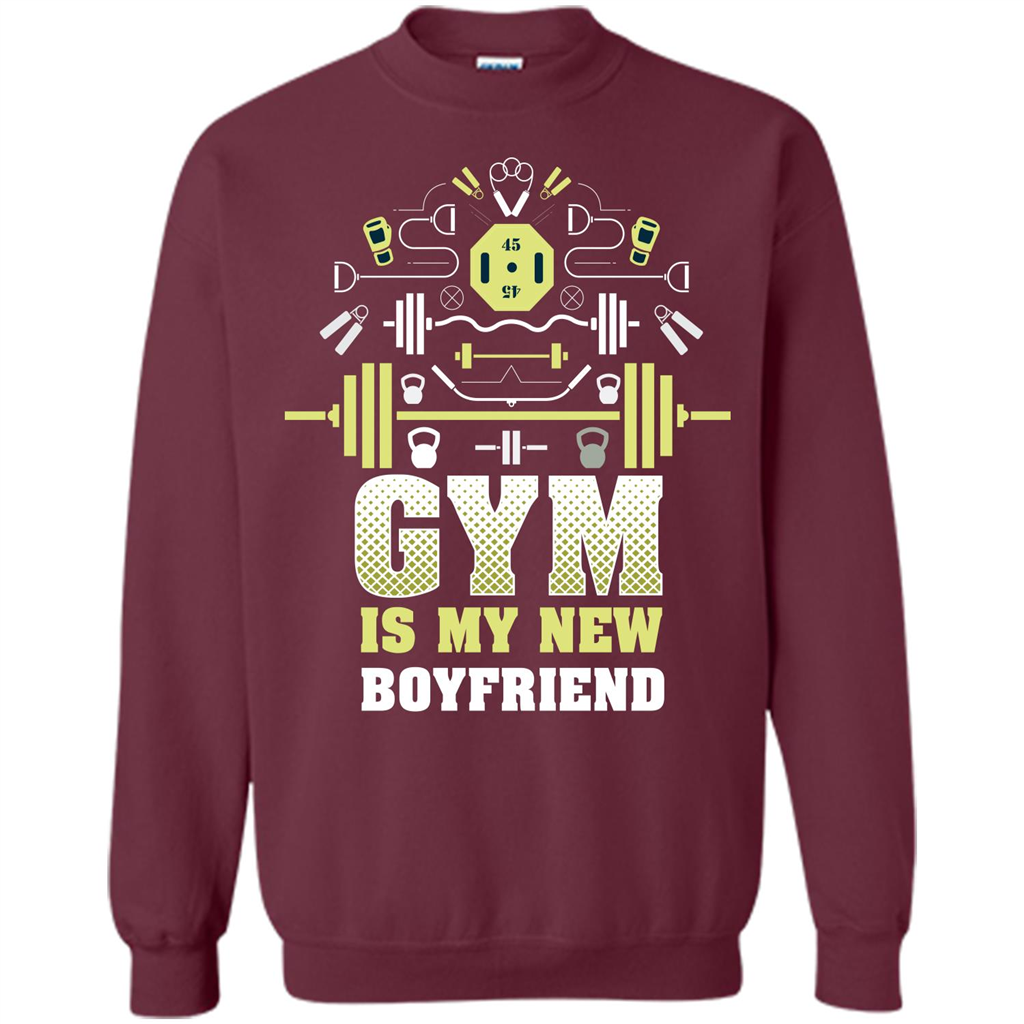 Gym Girl T-shirt Gym Is My New Boyfriend Maroon