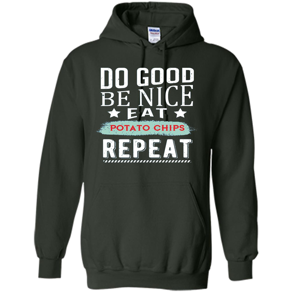 Do Good Be Nice Potato Chips Repeat T-Shirt Forest Green