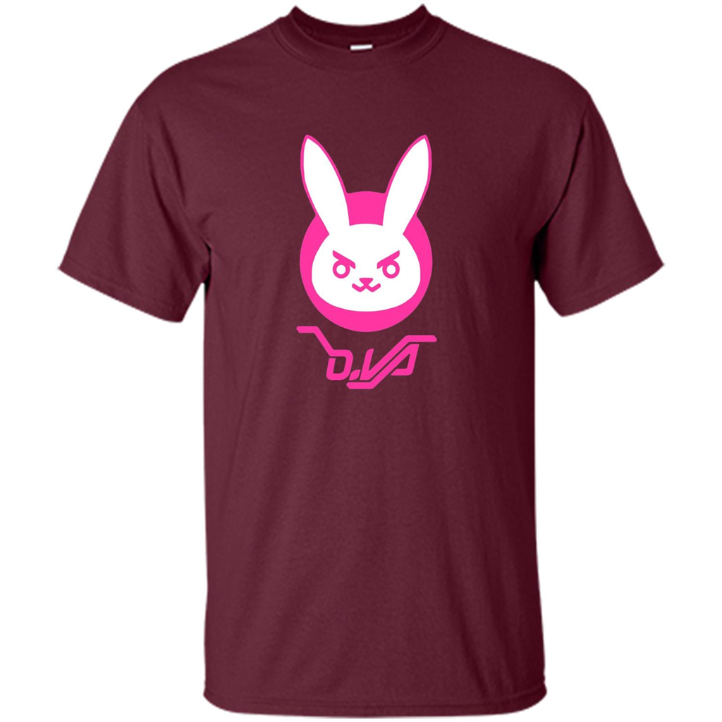 Overwatch D.VA Bunny Spray T-shirt Maroon