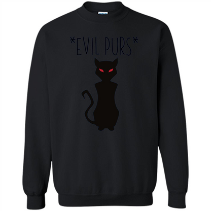 Halloween Black Cat T-shirt Evil Purs Mean Kitty Lovers Gift T-shirt Black