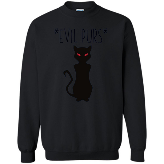 Halloween Black Cat T-shirt Evil Purs Mean Kitty Lovers Gift T-shirt Black