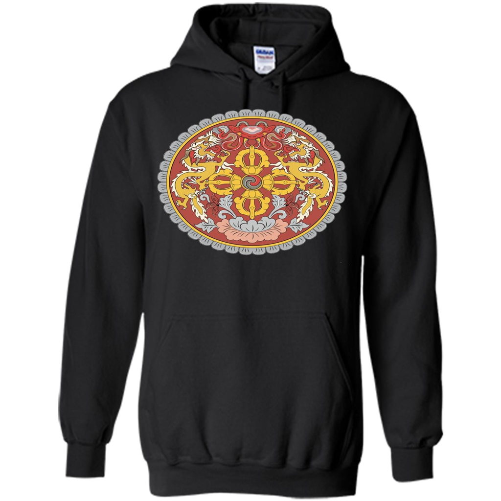 Emblem Of Bhutan T-shirt Black