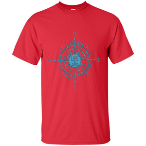 Life is Good T-shirt Compass Rose Nautical Sailing T-shirt