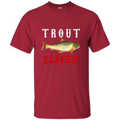Fisherman T-shirt Trout Slayer T-Shirt Cardinal