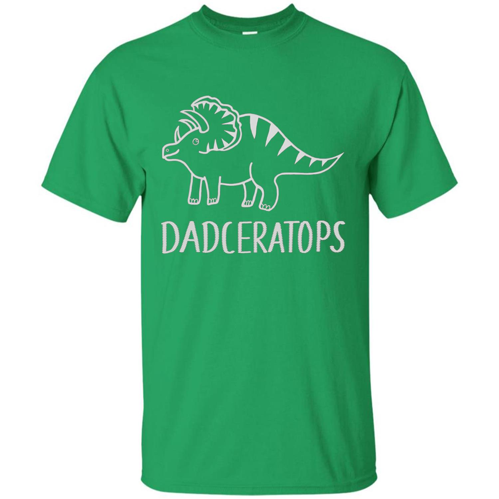 Dinosaur Family Triceratops T-shirt Irish Green